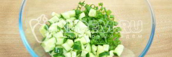 салат с огурцом и яйцом