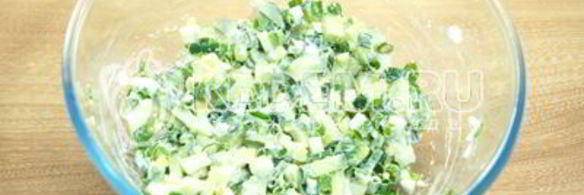 салат с огурцом и яйцом