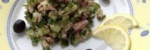салат с тунцом и огурцом