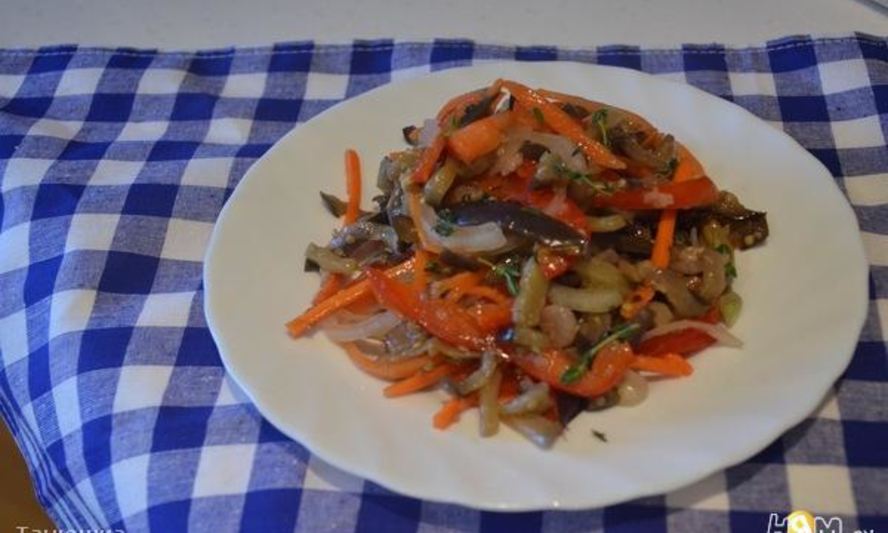 Рецепт салата восточного с баклажанами