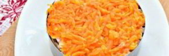 слоеный салат с маринованными грибами