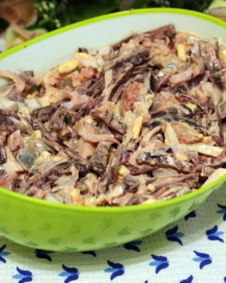 Свекольный салат с сельдью