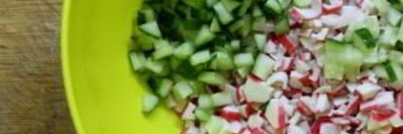 вкусный крабовый салат