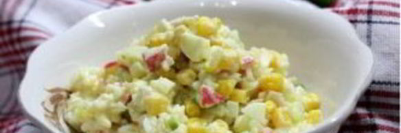 вкусный крабовый салат
