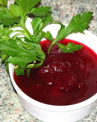 Быстрый клюквенный соус