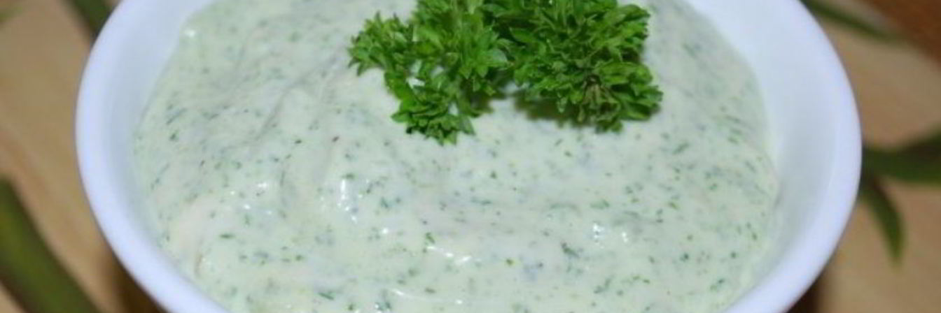 Чесночный соус с зеленью
