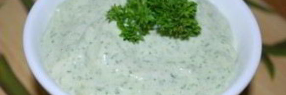 чесночный соус с зеленью