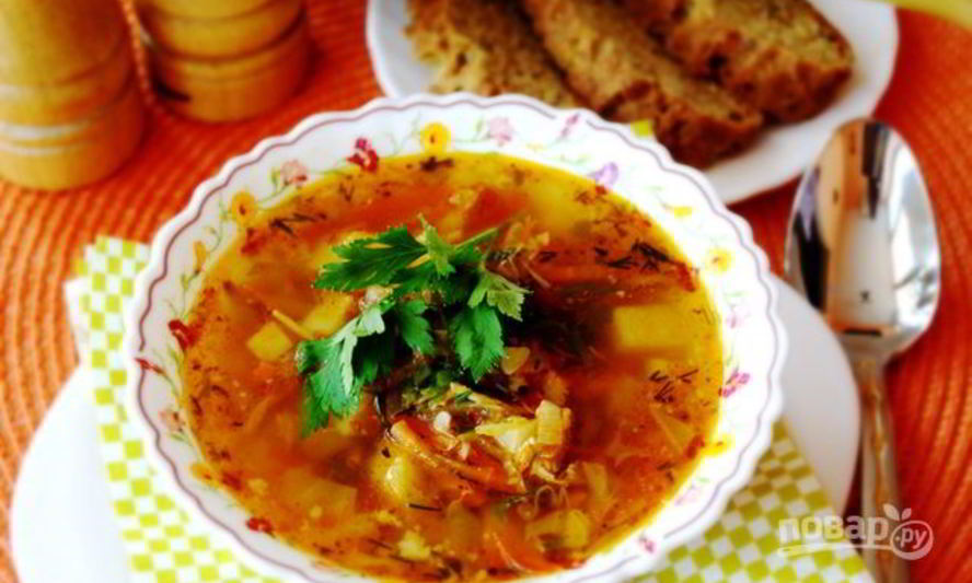 Рецепт борща без свеклы