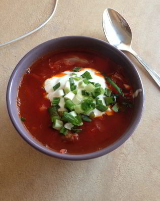 Борщ из говядины