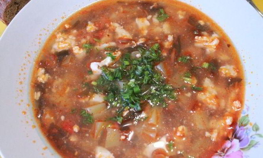 Рецепт борща из морской капусты