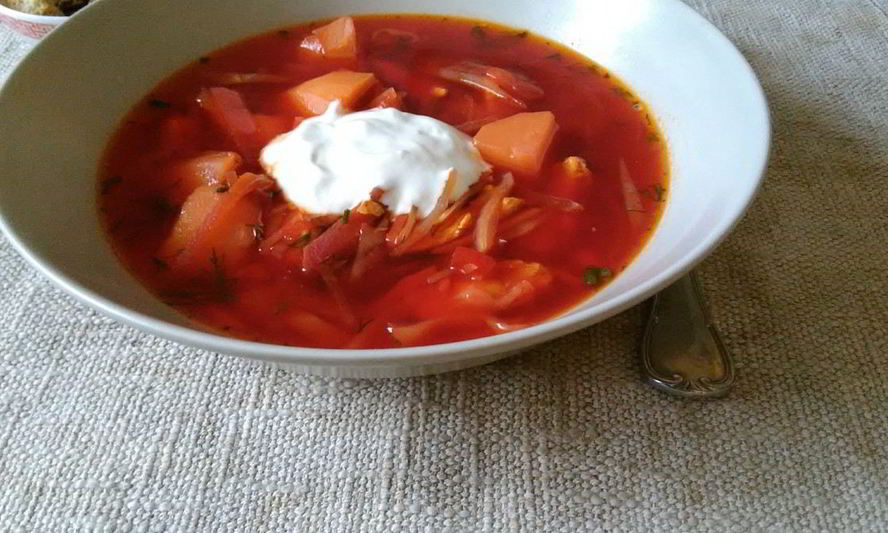 Рецепт борща на курином бульоне