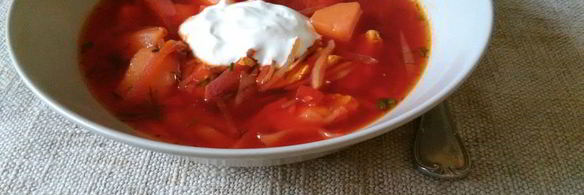 борщ на курином бульоне