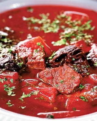 Борщ с черносливом