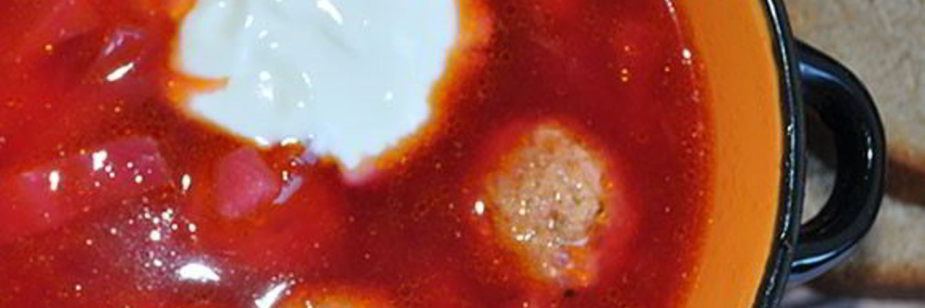 Борщ с фрикадельками