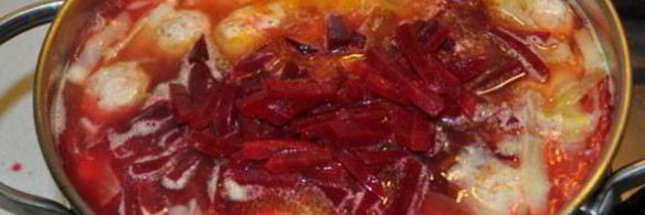 борщ с фрикадельками