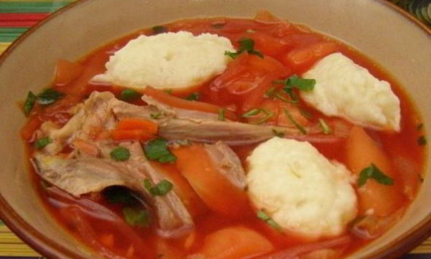 Рецепт борща с галушками