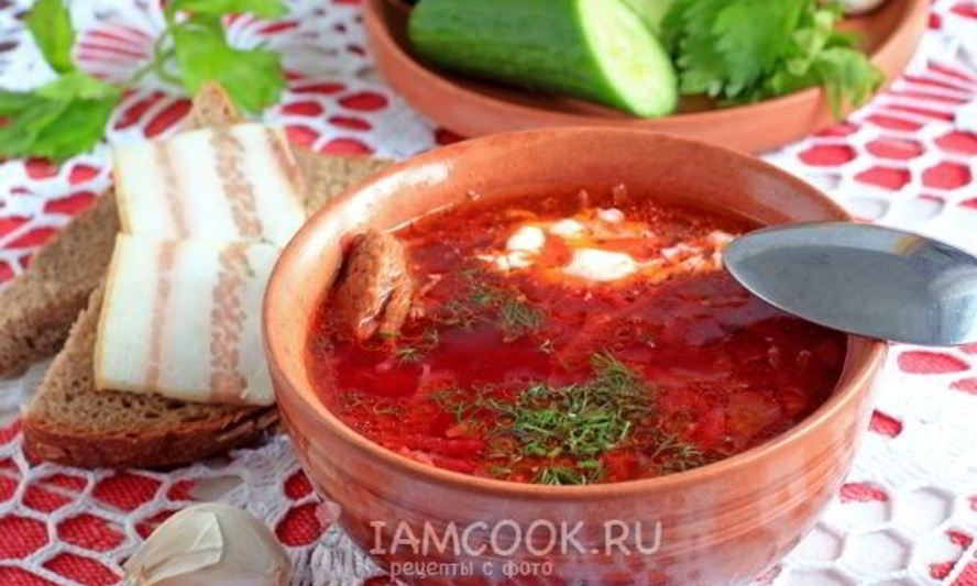 Рецепт борща с говядиной