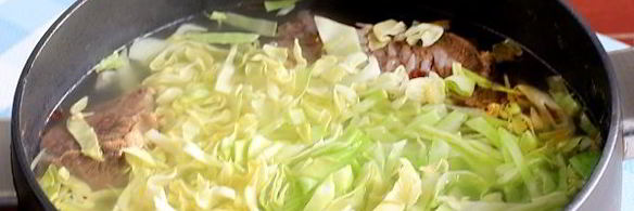 борщ с говядиной