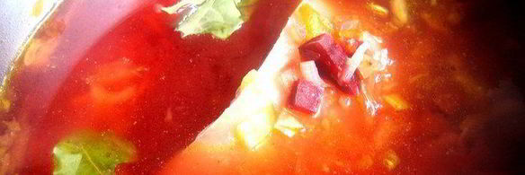 борщ с картофельными ньокками