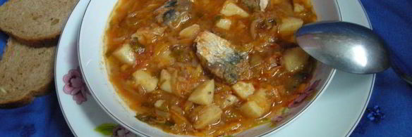 борщ с консервами по-камышински