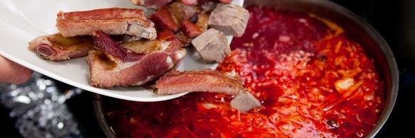 борщ с копченостями