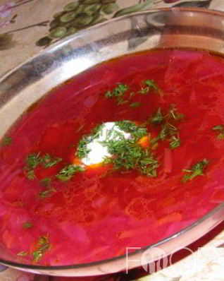 Борщ с курицей