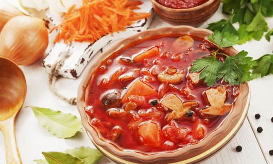 Рецепт борща с лесными грибами