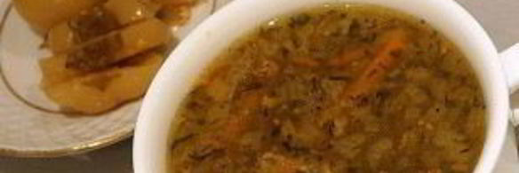 борщ с тушенкой и гречкой