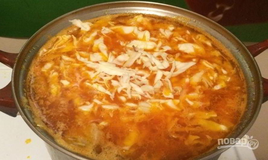 Рецепт борща со свининой и свежей капустой