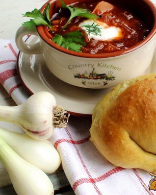 Борщ, томленный в духовке