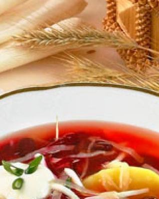 Холодный борщ с фасолью