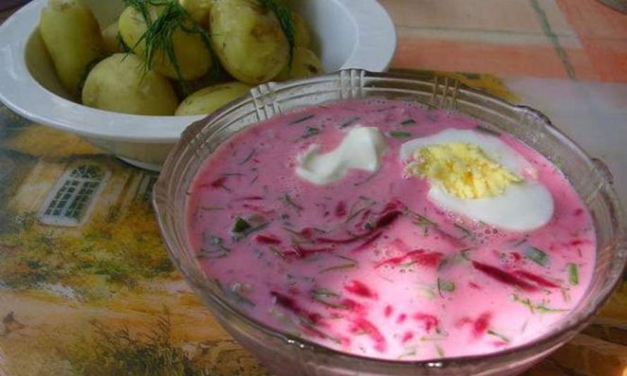 Рецепт холодного литовского борща