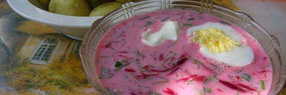 холодный литовский борщ