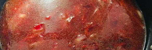 красный борщ из индейки