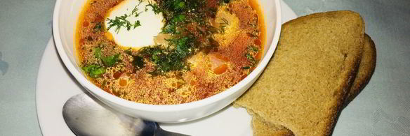 красный борщ из индейки