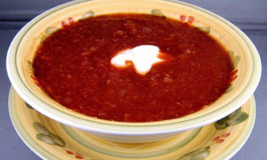 Рецепт красного борща с курицей