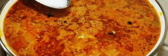 летний борщ без свеклы с помидорами