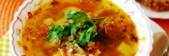 летний борщ без свеклы с помидорами