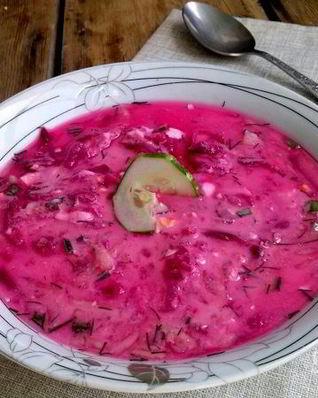 Литовский холодный борщ