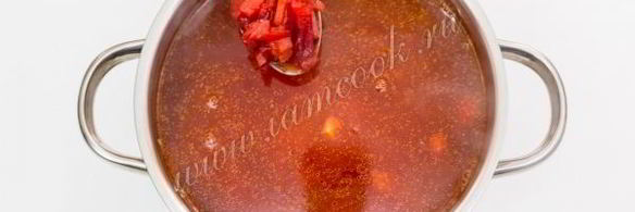 постный борщ на ароматном масле