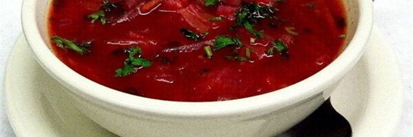 Постный борщ с консервой