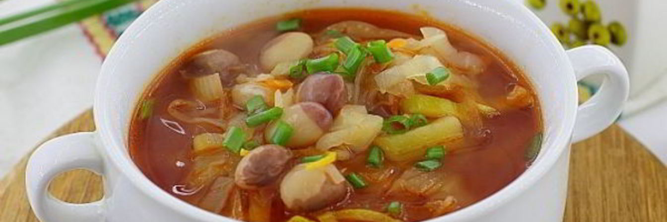 Постный красный борщ