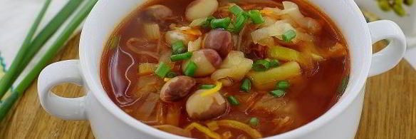 постный красный борщ