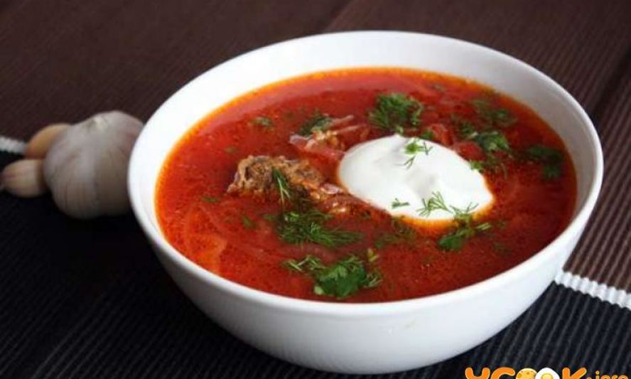 Рецепт русского борща с мясом