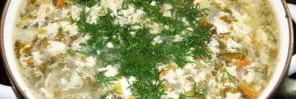 зеленый борщ