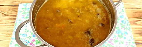 гороховый суп с грибами