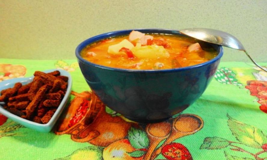 Рецепт горохового супа с копченой курицей
