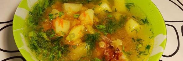 гороховый суп с копченостями в мультиварке