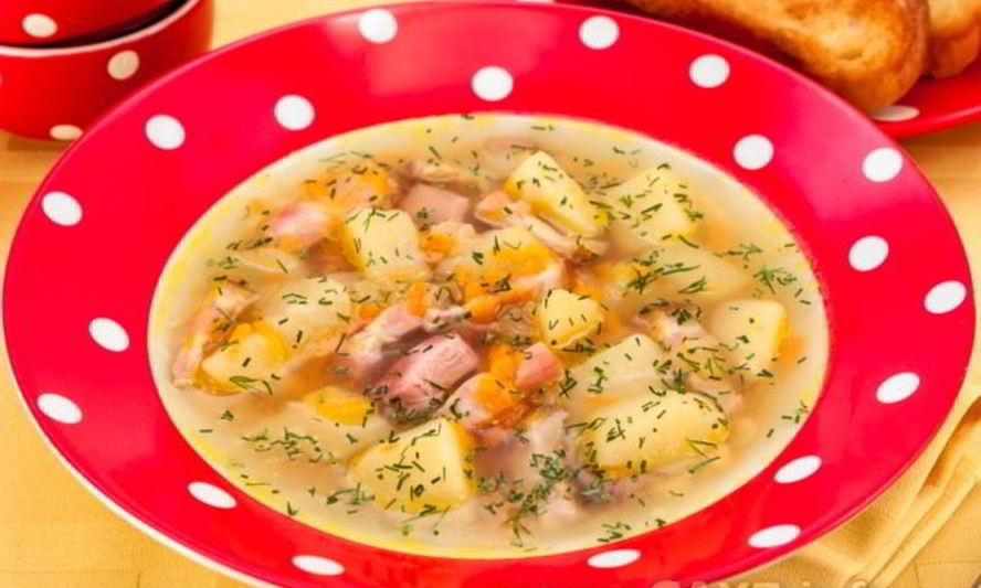 Рецепт горохового супа с копченостями