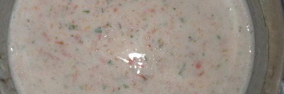 йогуртовый суп с базиликом и помидорами черри